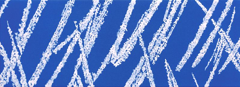 2010 Nr 4 (©2014, ProLitteris, Zürich), 26 x 72 cm, Öl auf Baumwolle