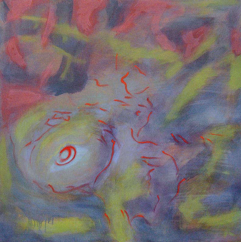 2008 Nr 16 (©2014, ProLitteris, Zürich), 115 x 115 cm, Acryl auf Baumwolle