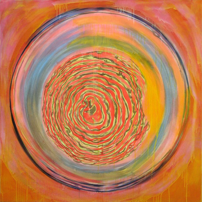 2008 Nr 2 (©2010, ProLitteris, Zürich), 157 x 157 cm, Acryl auf Baumwolle