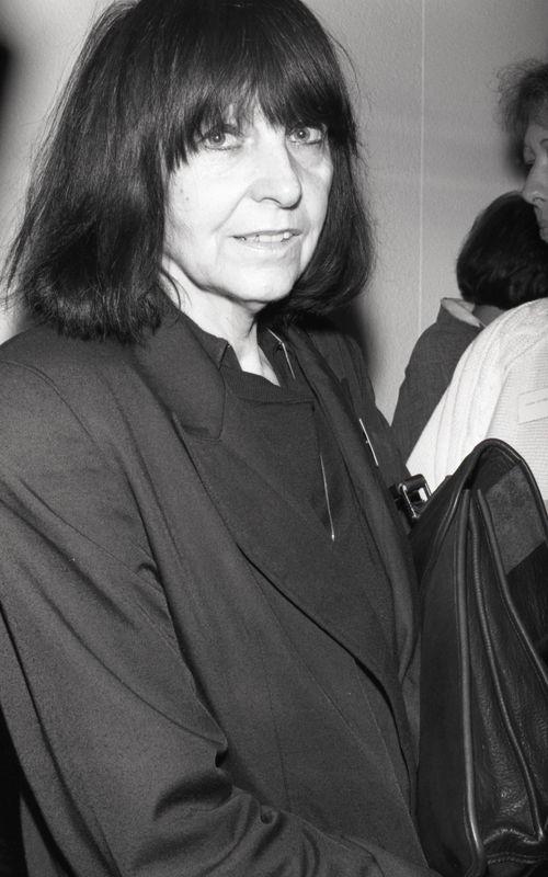 1990 Symposium Basel (Wissenschaft, Künste + Alles Andere) Nr 13 (©2025, ProLitteris, Zürich), Friederike Mayröcker, Scan ab Negativ
