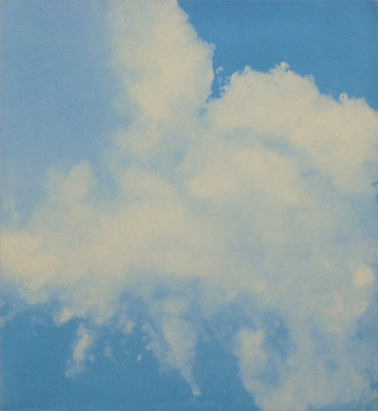 2002 Himmel Nr 1 (©2014, ProLitteris, Zürich), 60,5 x 55,5 cm, Öl und Dispersion auf Papier