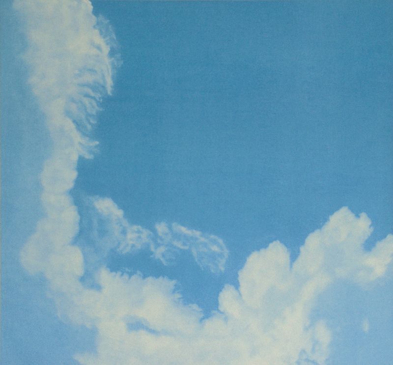 2002 Himmel Nr 4 (©2010, ProLitteris, Zürich), 69,5 x 74,5 cm, Öl und Dispersion auf Papier