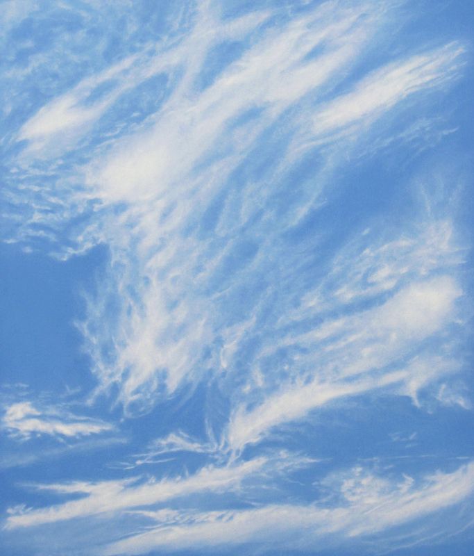 2003 Himmel Nr 18 (©2014, ProLitteris, Zürich), 76 x 67 cm, Öl und Dispersion auf Papier