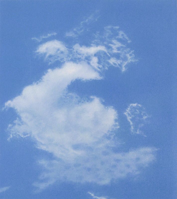 2003 Himmel Nr 27 (©2014, ProLitteris, Zürich), 64 x 56,8 cm, Öl und Dispersion auf Papier, auf Aluminium kaschiert