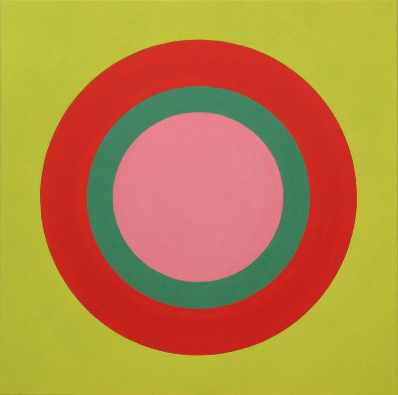 2002 Nr 11, (©2014, ProLitteris, Zürich), 90 x 90 cm; Dispersionsbinder, Pigment auf Baumwolle
