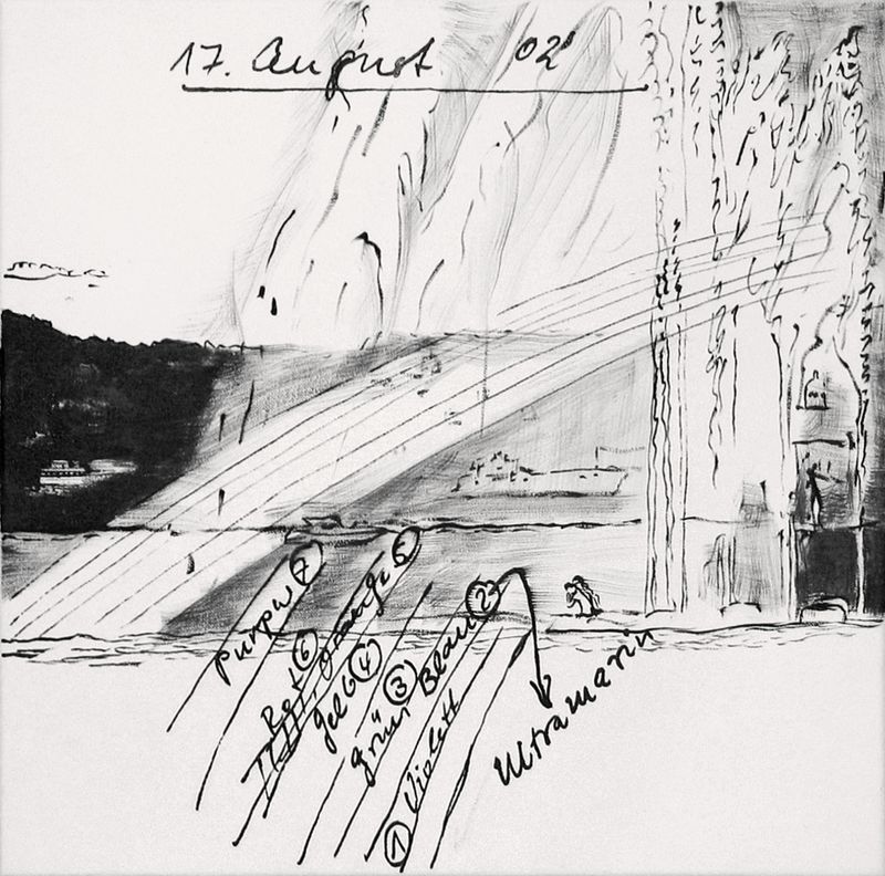 2002 Nr 20, (©2014, ProLitteris, Zürich), Öl, Dispersion auf Baumwolle, 46 x 46 cm