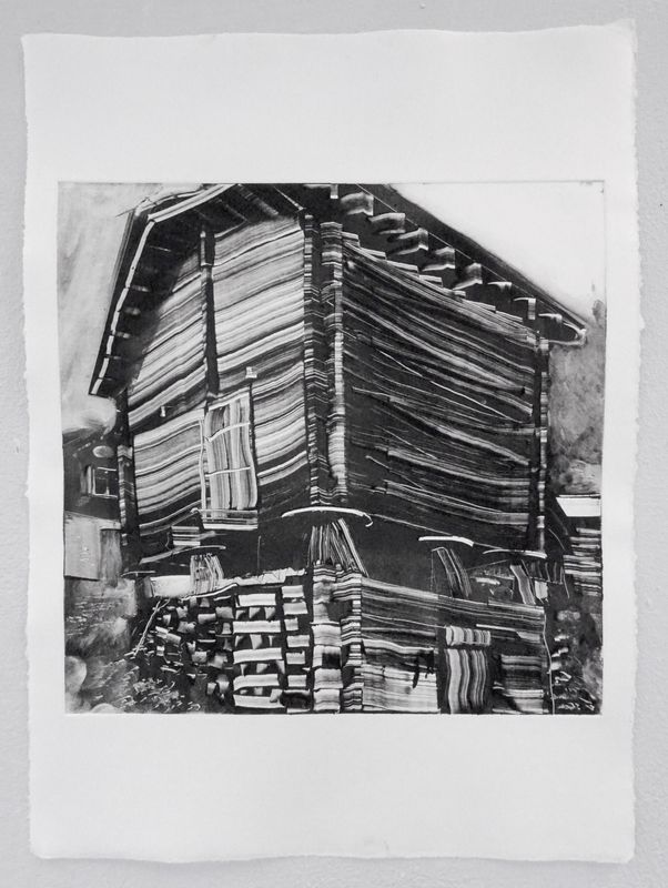 ***Chalet 2***
Monotypie auf Büttenpapier
29,7 x 21 cm
2019