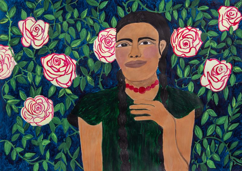 Rosa, 2024
Acrylfarbe auf Papier, 70 × 50 cm