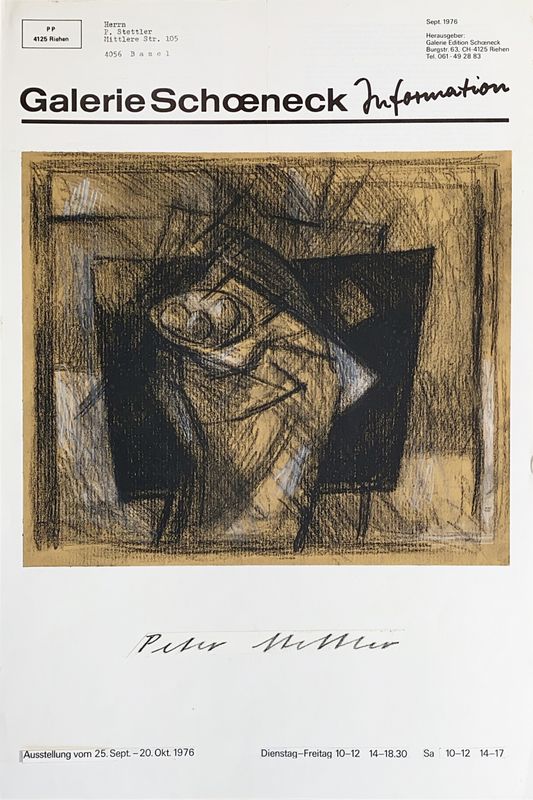 [Ausstellungsplakat Peter Stettler 1976 - Galerie Schoeneck]