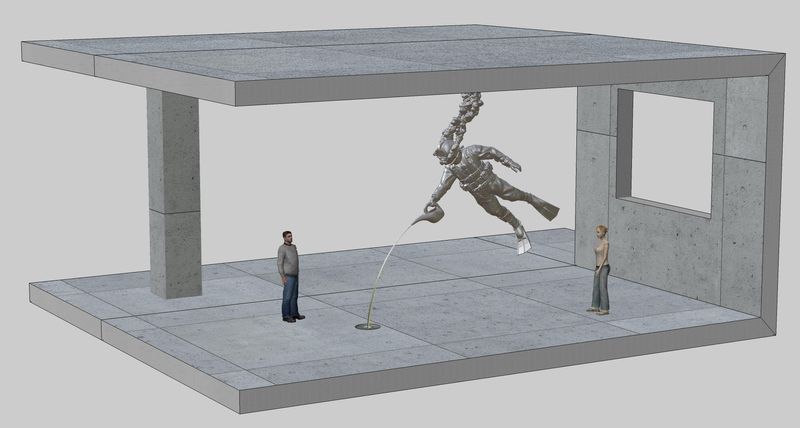 Auffangbecken: Rundes Loch im Boden