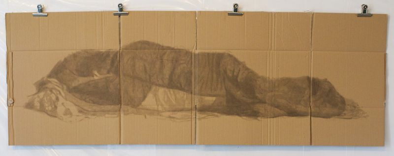 Annatina Graf. Mes voisins inconnus. 2017, Acryl auf Karton, 196 x 68.3 cm © Annatina Graf
Photo: Annatina Graf