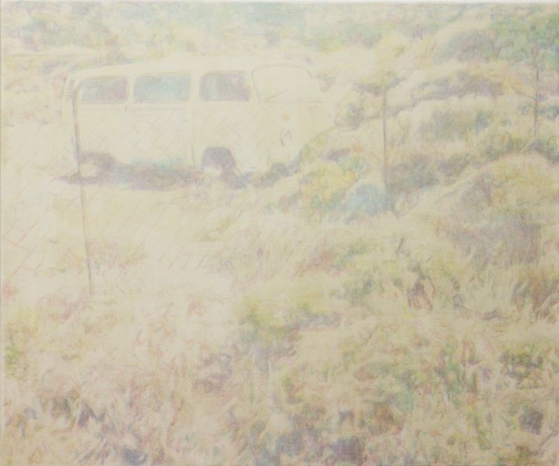 Annatina Graf, Was bleibt, 2018, Acryl auf Baumwolle, 100 x 120 cm.