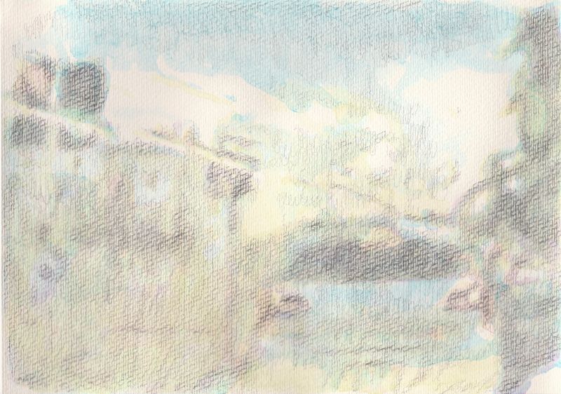 Annatina Graf. Endless Time 1. 2020. Mischtechnik auf Papier. 21 x 29.7 cm.