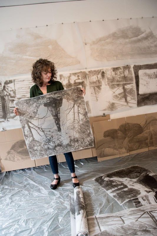 Annatina Graf im Atelier Paris 2017, Cité international des Arts Paris. Foto: Sabrina Christ.