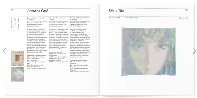 Beitrag Annatina Graf in 2015 «Imago Mundi. Helvetia. Contemporary Artists from Switzerland»