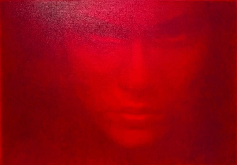 Annatina Graf. Weinende Männer, wütende Frauen 28. 2024. Acryl auf Baumwolle. 70 x 100 cm.