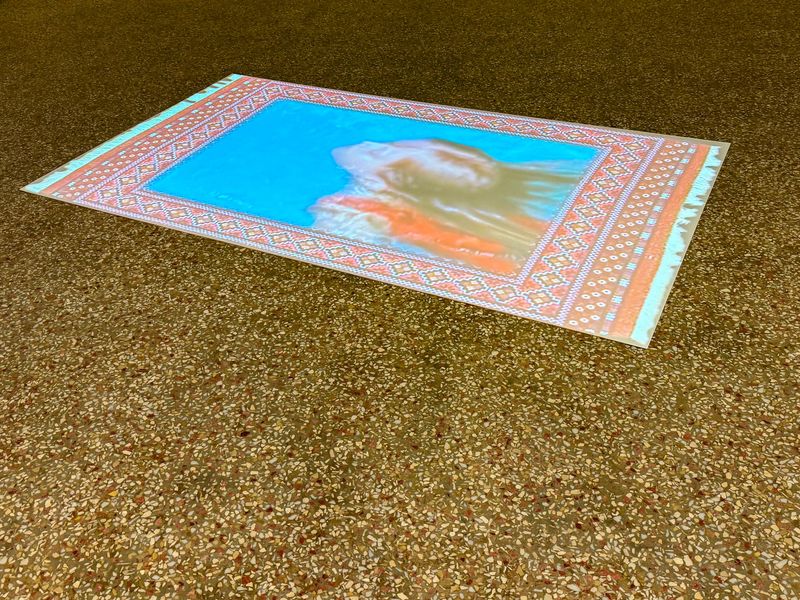 Videoprojektion «Garten Eden» in der Ausstellung «Freundschaft webt Banden» des Kunstvereins Solothurn im Kunstmuseum Solothurn, 2025.