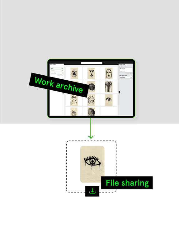 kleio Features + Work Archive (File Sharing)