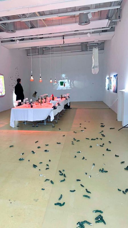 Ausstellungsansicht &quot;Monkey on my back, it&#39;s a pet project&quot;, 2022, HSLU DFK