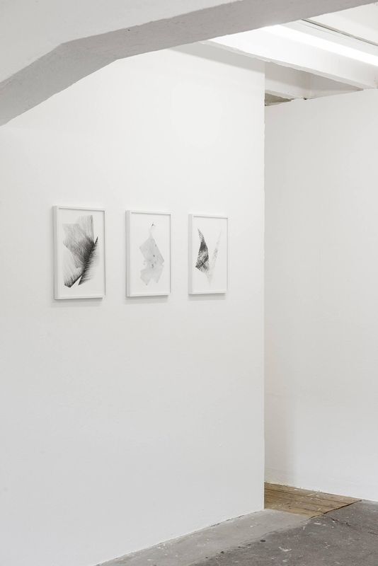 Room for the Dark to Walk Around (2014), Totem #1 (2014), Totem #2 (2014) at exhibition «Hit me where it hurts» Binz39, Zürich (Photos: Dominik Hodel)