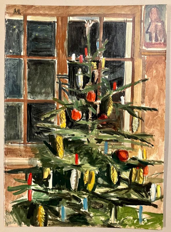 [Tannenbaum vor Fenster]