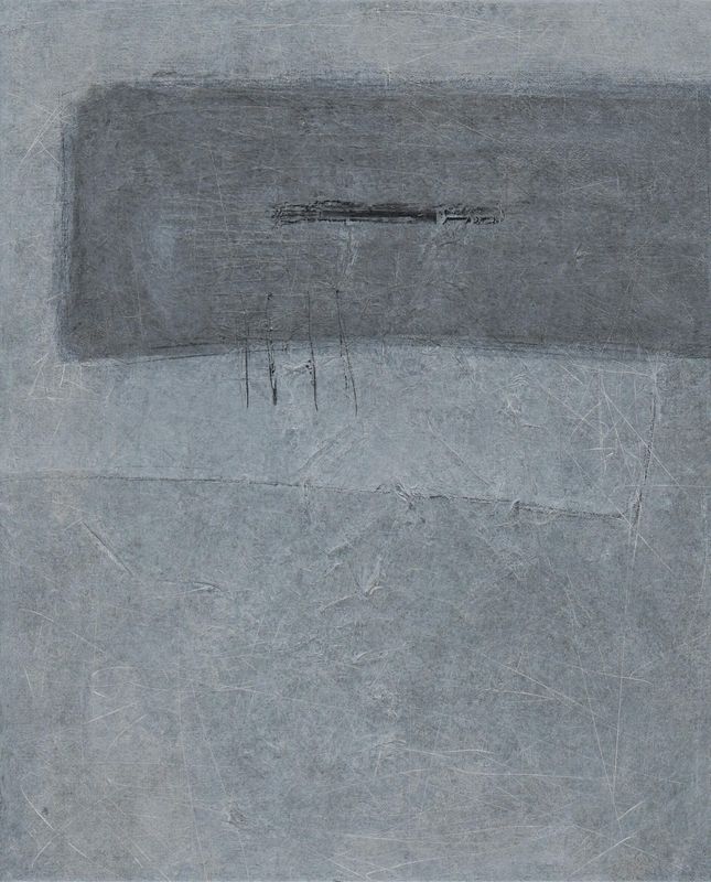 Acryl auf Zellulose auf Leinwand