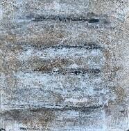 Acryl, Teer und Zellulose auf Leinwand