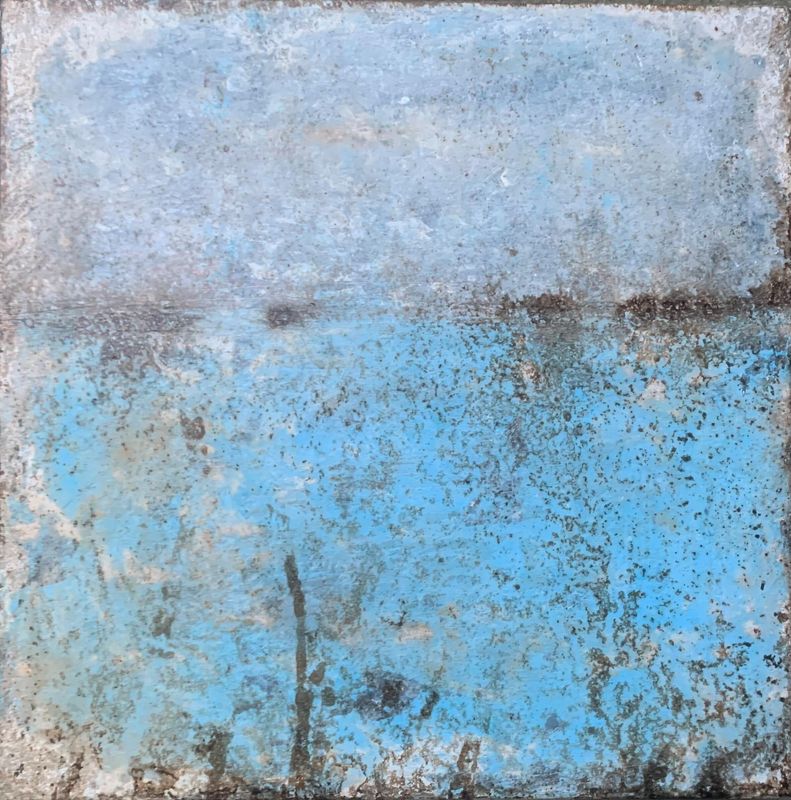 Acryl, Teer und Zellulose auf Holz