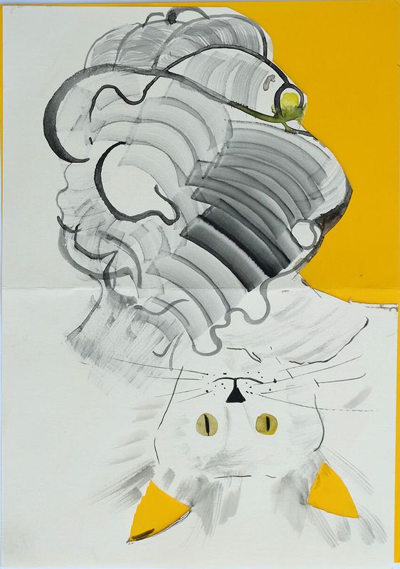 2018, Mischtechnik auf Papier, 21x27cm Foto: Christian Herter