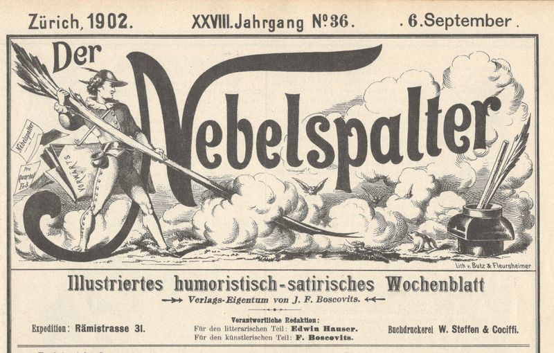 F. Boscovits war ab 1902 Verleger des .
