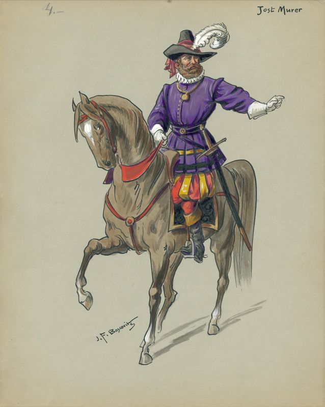 Kostümentwurf für das Sechseläuten 1910.
