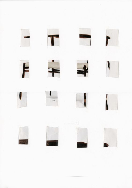 Untitled (02–Chair) 2019 Cutouts auf Papier, 42 x 29.7cm