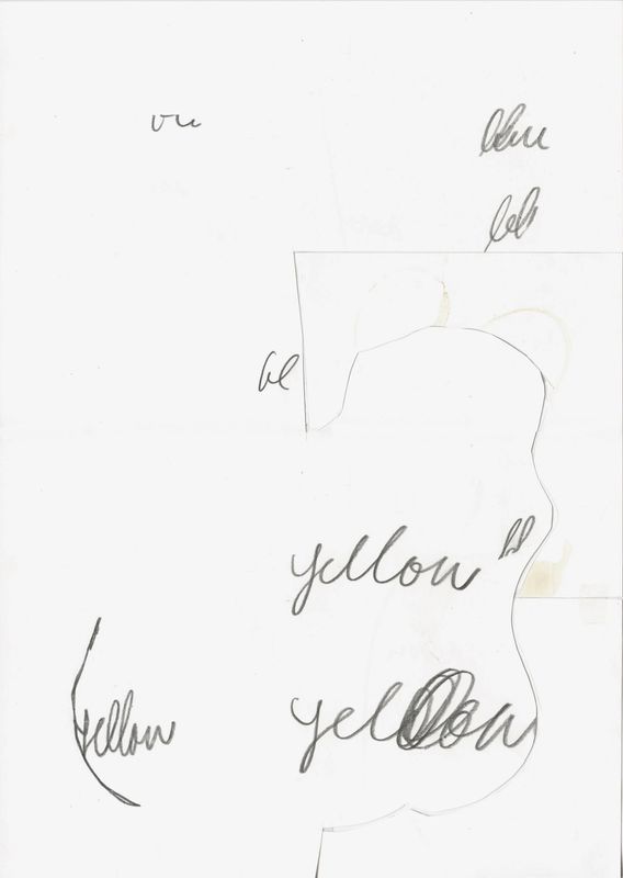 Untitled (yellow-p) 2019 Graphit auf Papier, 42 x 29.7 cm