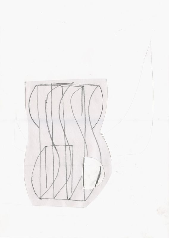 Untitled (8-Engel) 2019 Graphit, Cuts auf Papier, 42 x 29.7cm