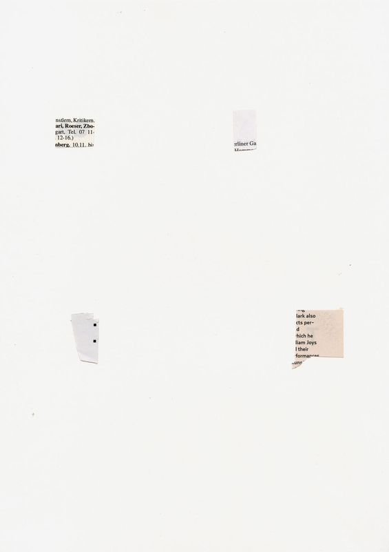 Untitled (18-15/20) 2020 Cutouts auf Papier, 42 x 29.7cm