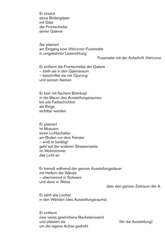 Skript Er ersetzt (Various Plots) # 5, 12 Min., gelesen von/read by Meret Hottiger
Corner College Zürich, September 2014