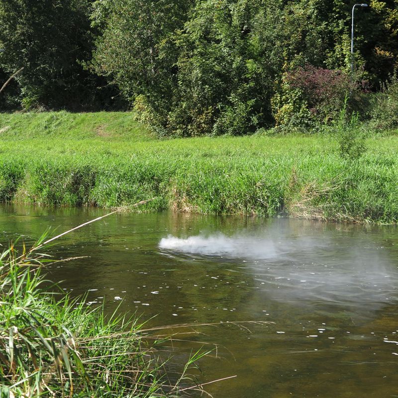 Schumacher/Clavadetscher, Ohne Titel, 2019 Installation in der Sihl