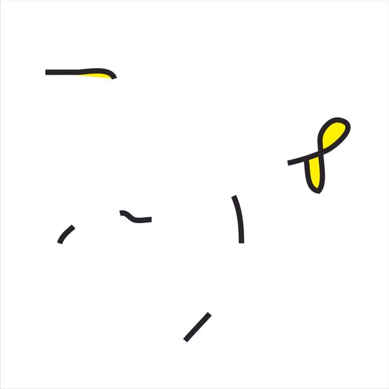 Untitled (Ye--3 Mousedrawings) #1 Digitaldruck auf Poly-1, 180 x 180 cm