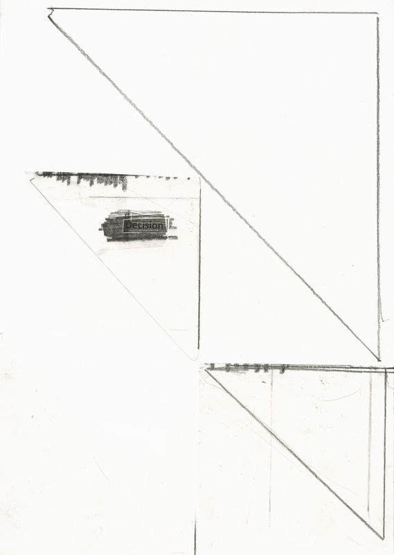 Untitled (--4-1) Graphit, Cutouts auf Papier, 29,7 x 21 cm