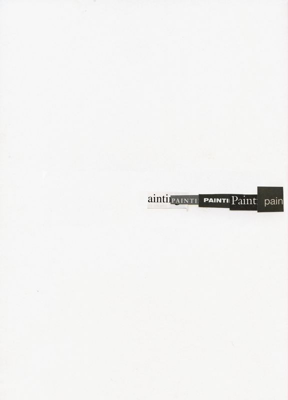 Untitled (--paint) Cutouts auf Papier, 29,7 x 21 cm