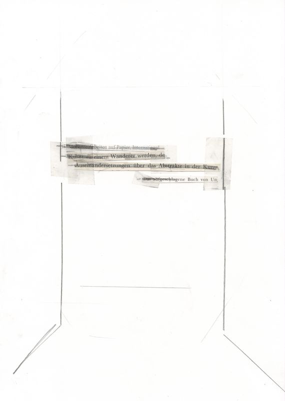 Untitled (--26) Graphit, Cutouts auf Papier, 29,7 x 21 cm