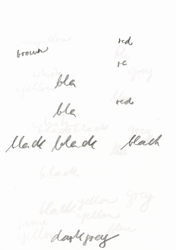 Untitled (UB II, bla black) Graphit auf Papier, 29,7 x 21 cm