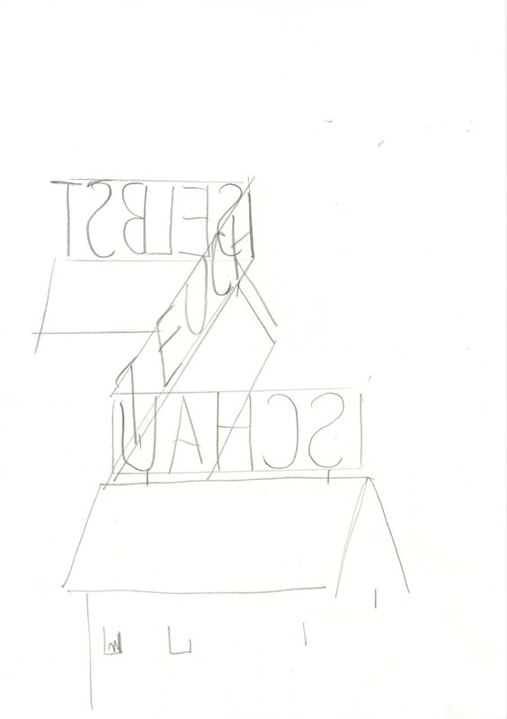 Untitled (UB II, schaut euch selbst) Graphit auf Papier, 29,7 x 21cm