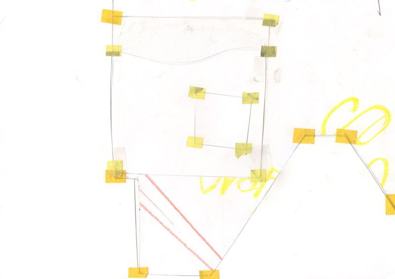 Untitled (UB II, 18) Cutouts, Marker auf Papier, 21 x 29,7 cm
