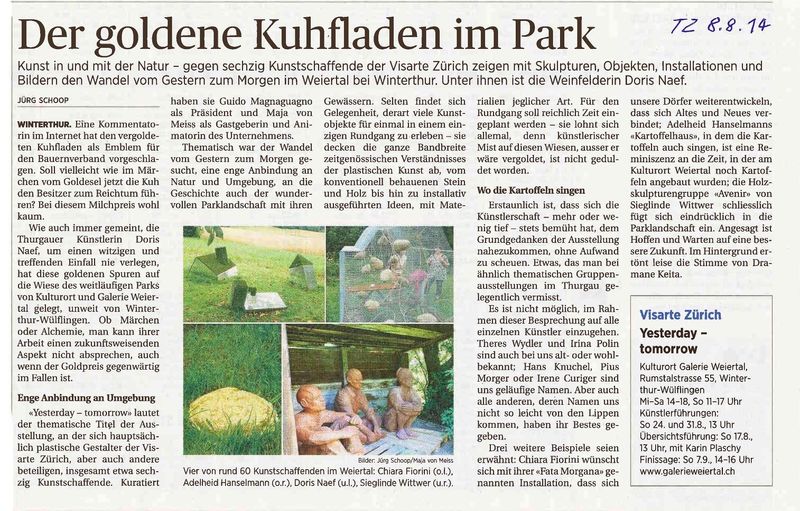 Der goldene Kuhfladen im Park