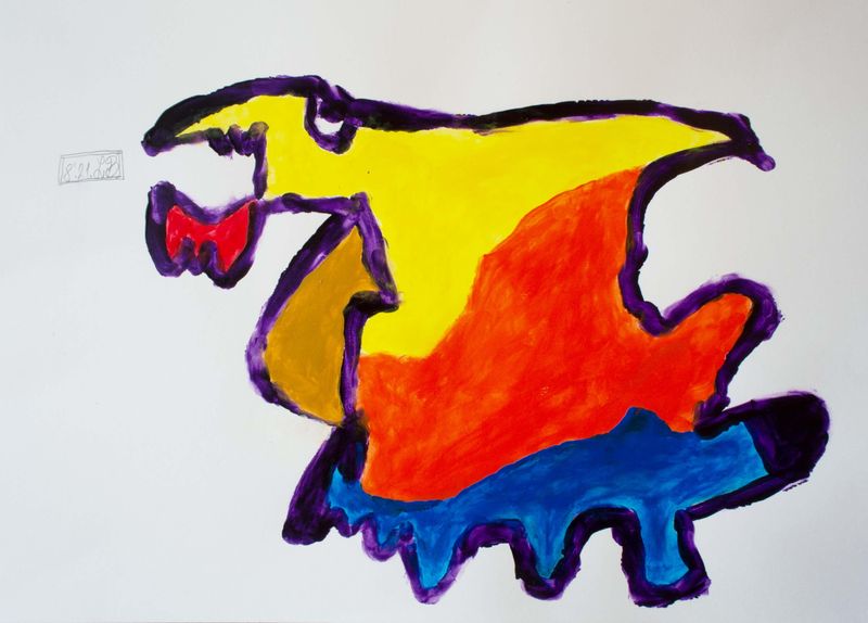 Monster, 29.6 x 41.9 cm, acrylic on paper