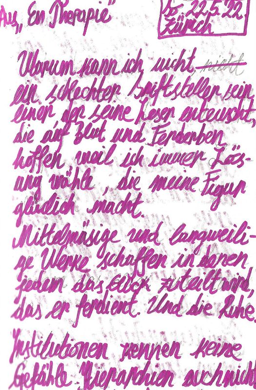 Schreiben auf Papier