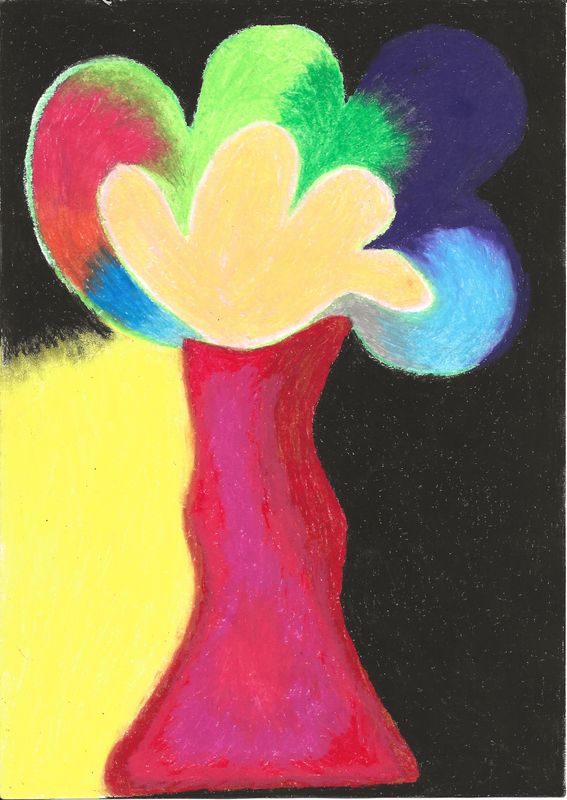 Magic Tree, 21 x 14,8 cm, Ölpastellstift auf Papier
