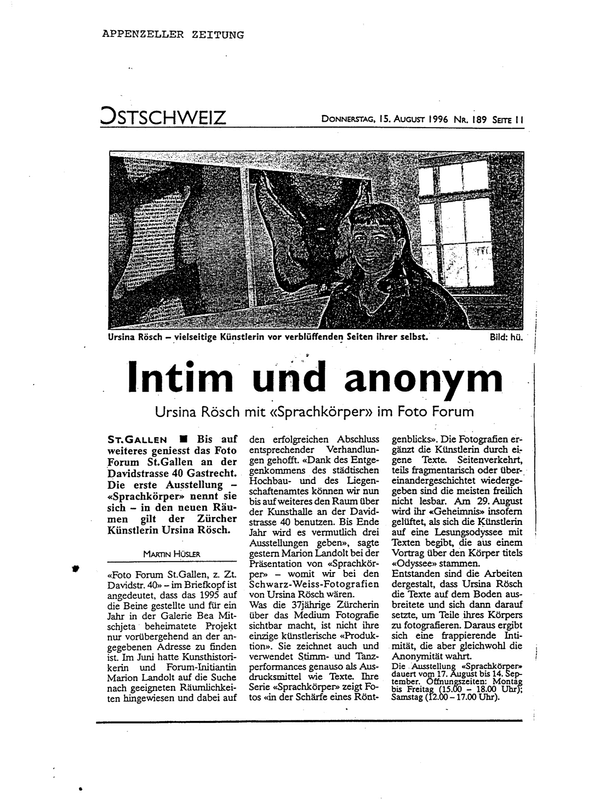 1996 Appenzellerzeitung, August