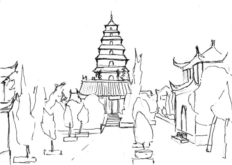 39 Große Wildganspagode, Xi’an, 30. Juli 1988